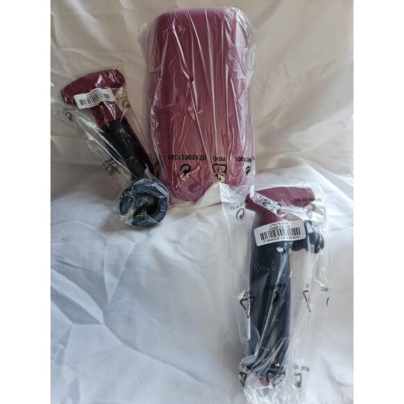 Tupperware Wine Pump Stopper Corkscrew Bottle Opener Set w/ Travel Case - Picture 1 of 3